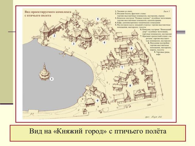 Вид на "Княжий город" с высоты птичьего полета.
