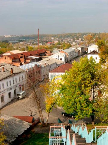 Вид на улицу Максима Горького со смотровой площадки