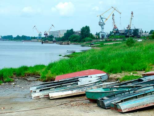 Вид на Городецкую судоверфь.