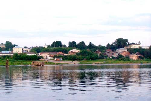 Вид Городца с Волги.