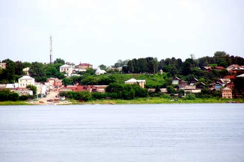 Вид Городца с Волги.