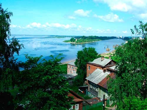 Вид на волгу с набережной.